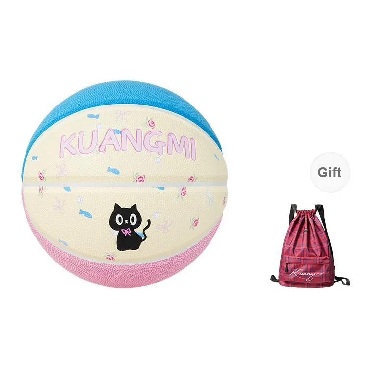 Kuangmi PU Basketball Blue Pink Size 7 No. 6 Training Unisex-12