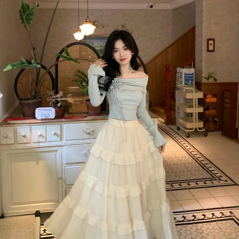 FLIM Two Piece Skirt Sets Women's-6