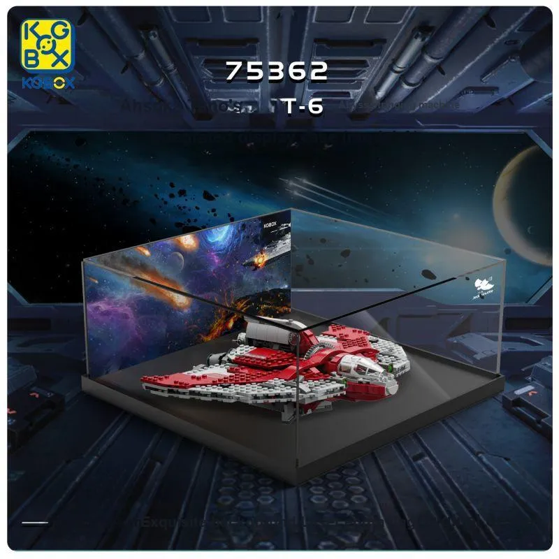 KGBOX Asoka. Tata T 6 Jedi Shuttle Acrylic Dust Resistant Display Case With Dust Cover Model Accessories-3