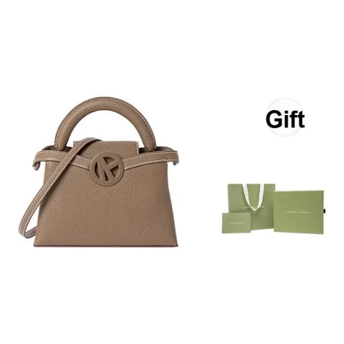 VANESSA HOGAN Коровья кожа Одно плечо Сумка Маленькая Женская Слоновой серый