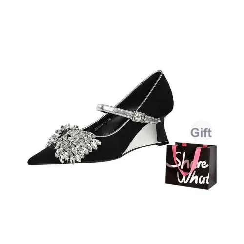 BIGTREE Клин-каблук Высокие каблуки Женские Черный