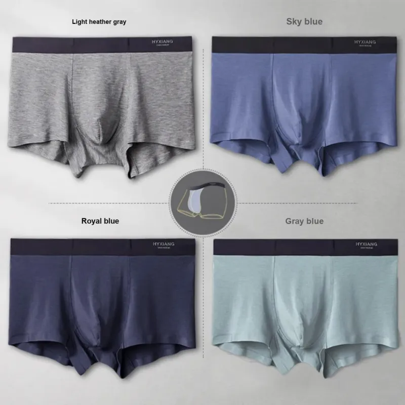 H YXIANG Underpants Men's 4 Pack-4