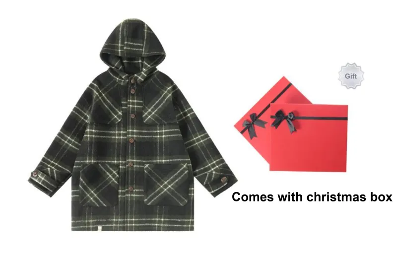 Saotome Coats Women's Black Green Plaid-4