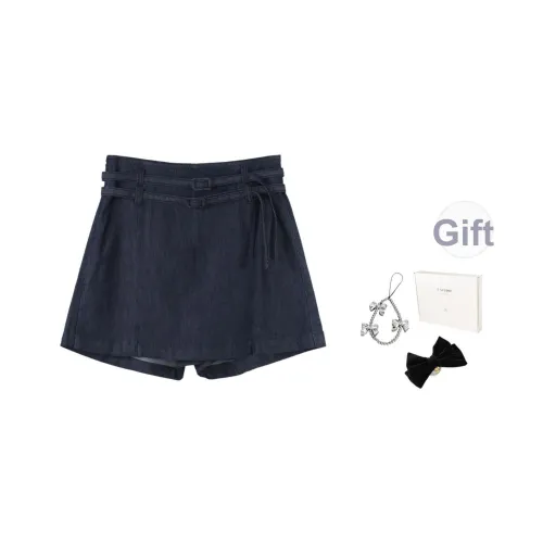 Fstudio Летний Корейский стиль Маленький HIGH RISE Утягивающий A-образный Повседневный Короткая Юбка Женская