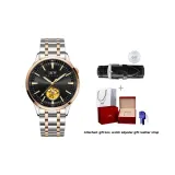 Rose Steel Band Black Dial