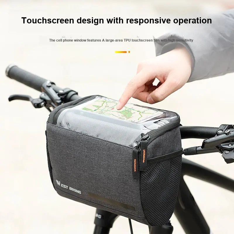 WEST BIKING Bicycle Handlebar Bag Cycling Sports Unisex Polyester-2