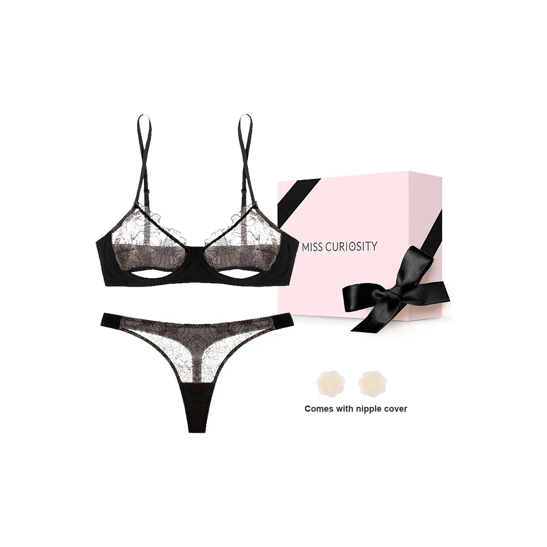 MISS CURIOSITY Комплект нижнего белья Женское Черное