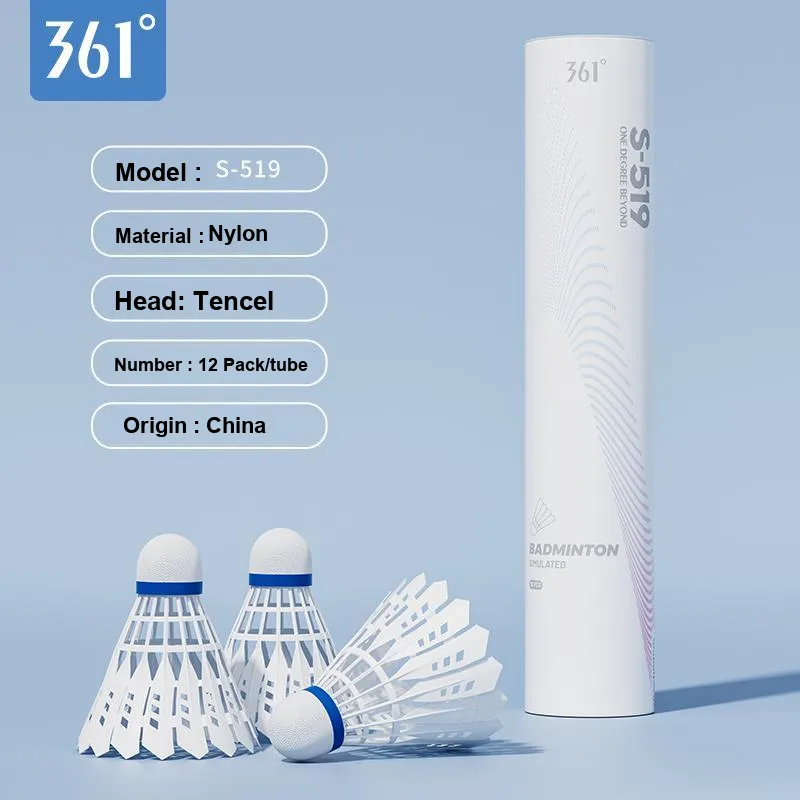 361° Nylon Shuttlecock 12 Pack Nylon Shuttlecocks-2