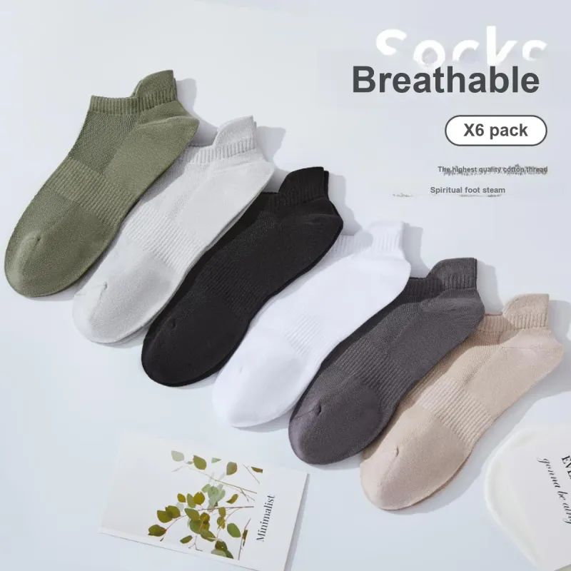 MIIOW Ankle Socks Men's 6 Pack Mixed Color-9