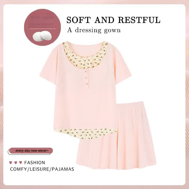 XIAFENYAN Pajama Set Women's Pink-5