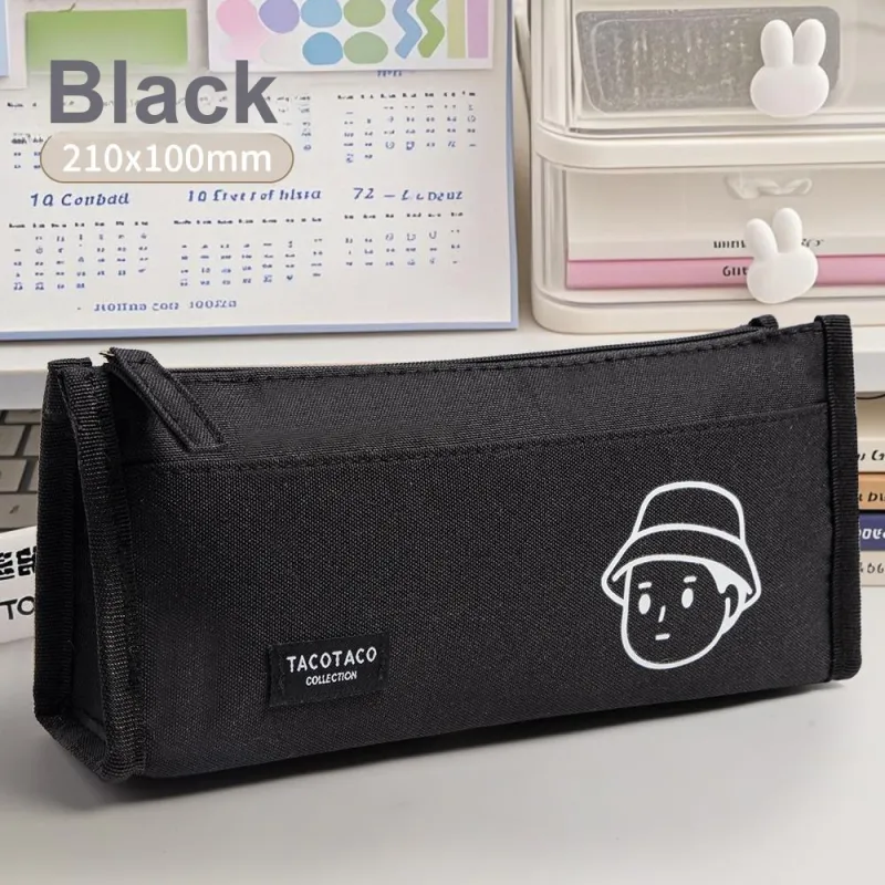TACOTACO Large Capacity Minimalist Style Pencil Pouch Canvas Storage Bag Pencil Pouches & Cases-3