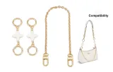 (Gold-Tone) White Four-Leaf Clover Extender Chain 10cm*2+Decorative Chain 40cm