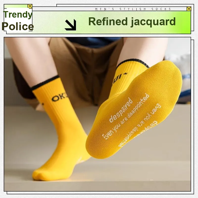 LUOLIAN Mid Calf Socks Men's 5 Pack-1