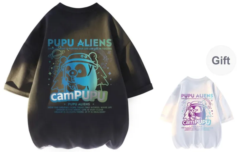 PUPU ALIENS T-Shirt Summer Unisex 2 Pack-10
