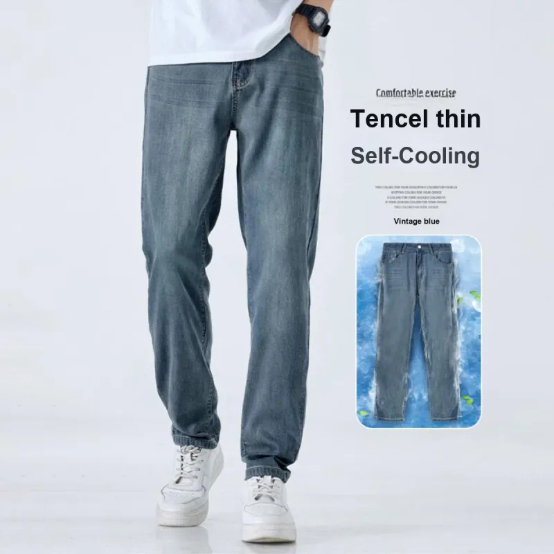 Tonlion Jeans Men Vintage Blue-4