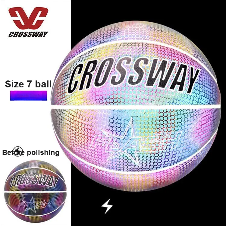 CROSSWAY PU Basketball Dazzle Black Size 7 Ball Match Unisex-1