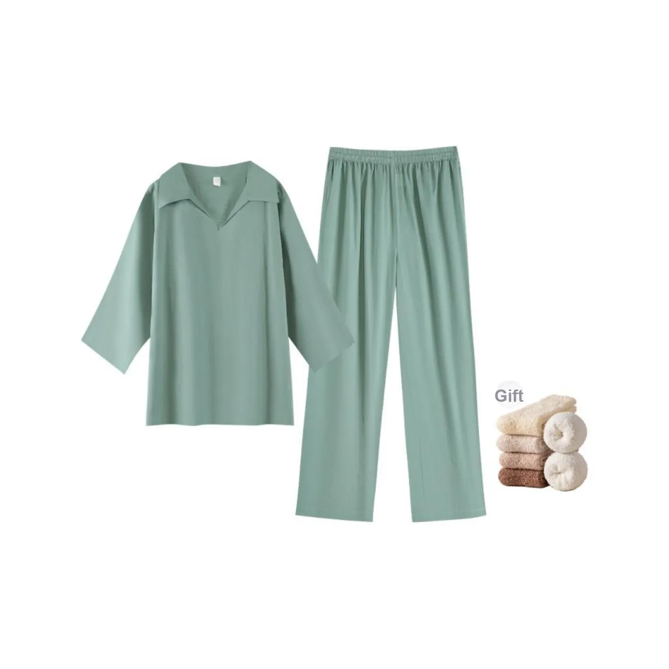 ZumashL Luxury Designer Series Pajama Set Women's Clear Turquoise