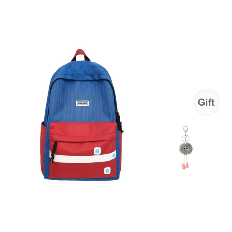 KAMLUI Nylon Backpack Regular Unisex White/Black/Orange Red/Red/Khaki-16