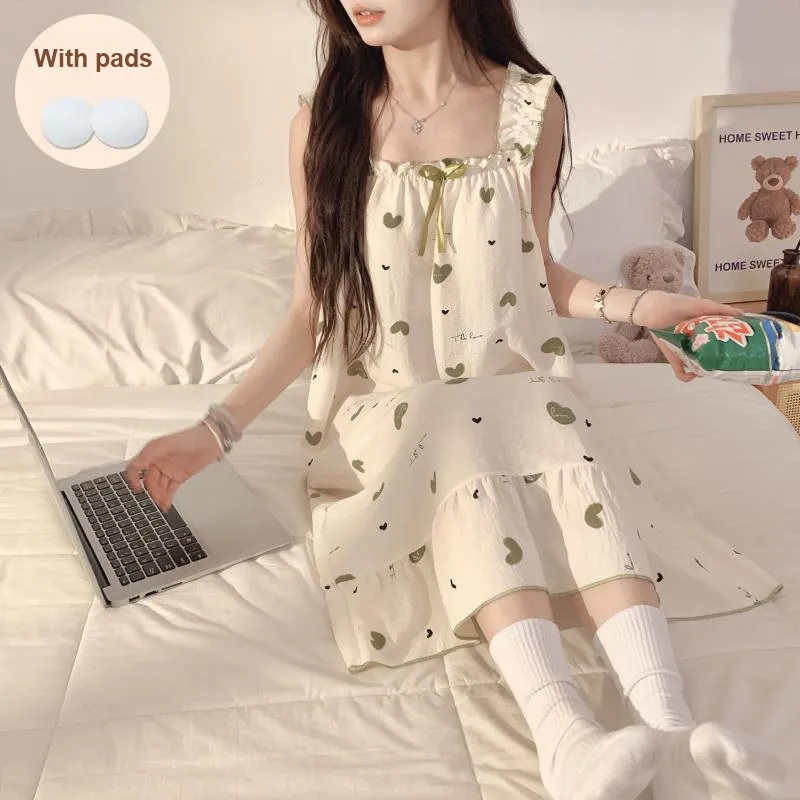 CAIHENGTONG Nightgown Women's Image Color-2
