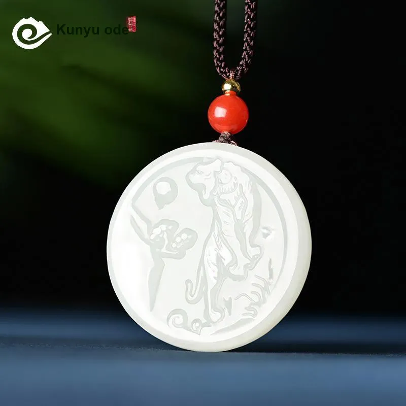 KUNYUYAO Pendants Pale Greenish White Jade Unisex-7