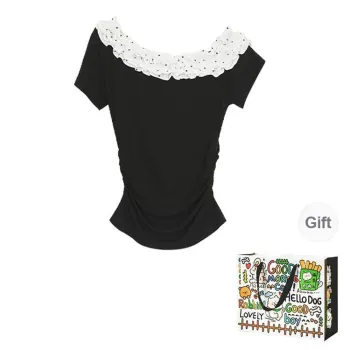 BVODE T Shirts Women's Black Shopping Bag