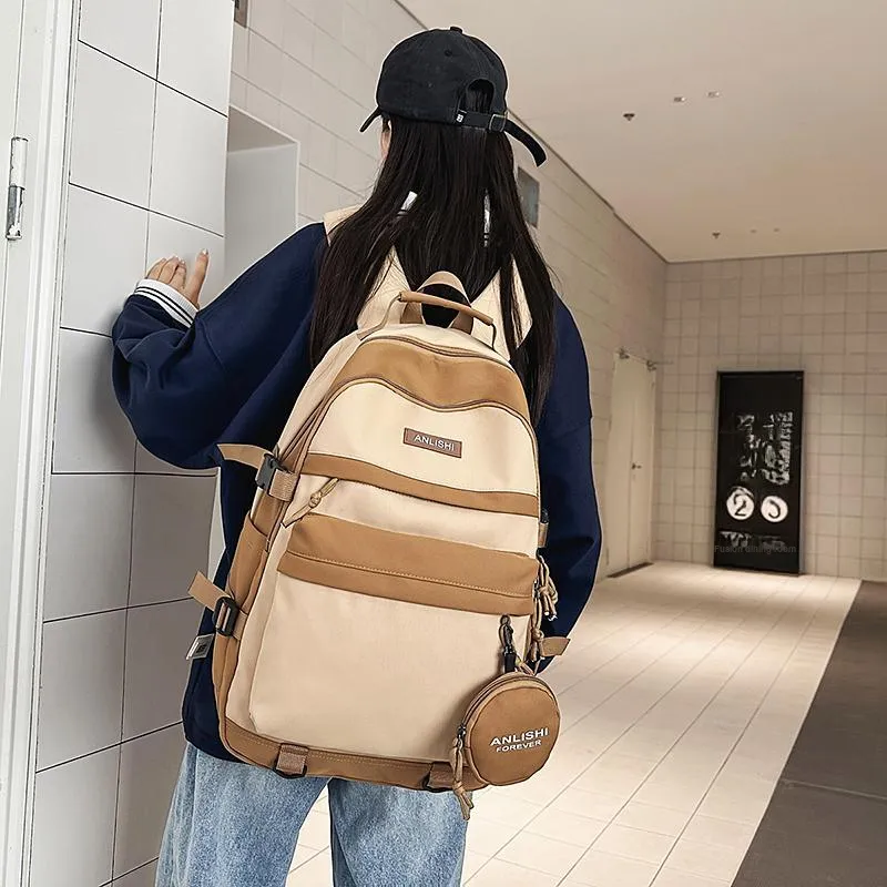 Yalu Nylon Backpack Unisex Multicolor-19