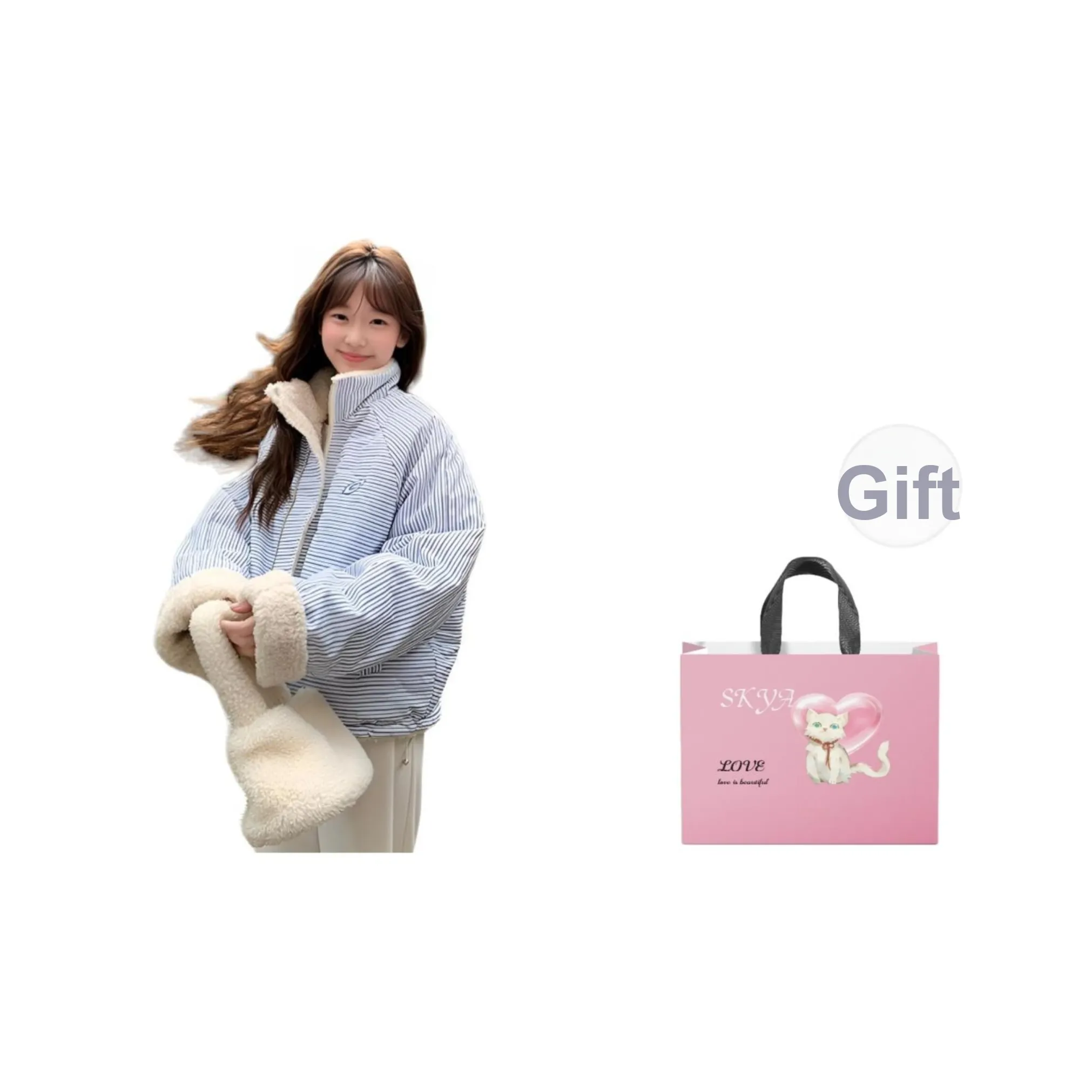 SKYA Пуховая куртка Женская Сумка для покупок