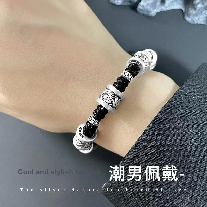Love 999 Fine Silver Bracelets Men's-5