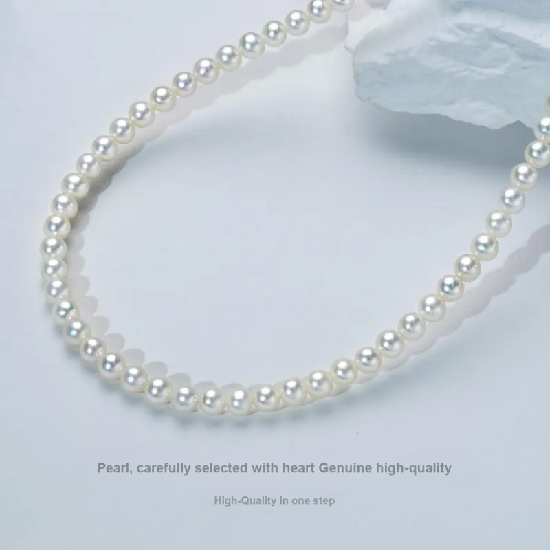 ME LUXE Pearl Necklace, Minimalist Instagram Style Fashion Trend Women's-4