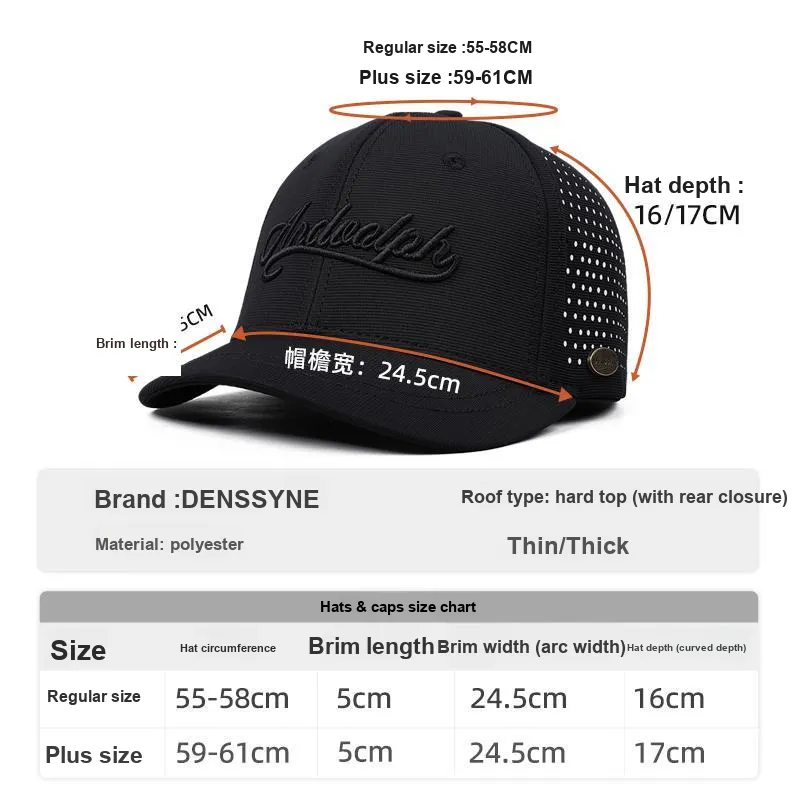 DENSSYNE Polyester Baseball Caps Men's-2