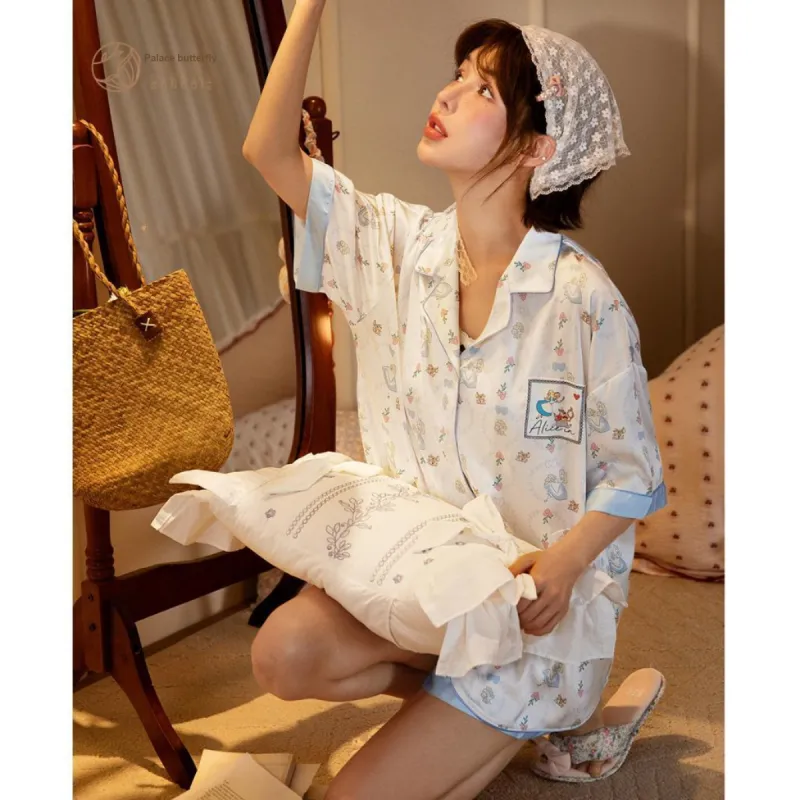 Gongdie x Disney Pajama Set Women's Gift Box Set White-1