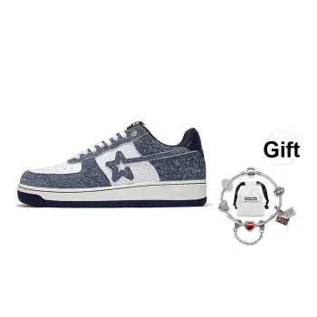 RIPSTAR Slip Resistant Cushioning Abrasion Resistant Low Top Skateboard Shoes Unisex Twilight Blue