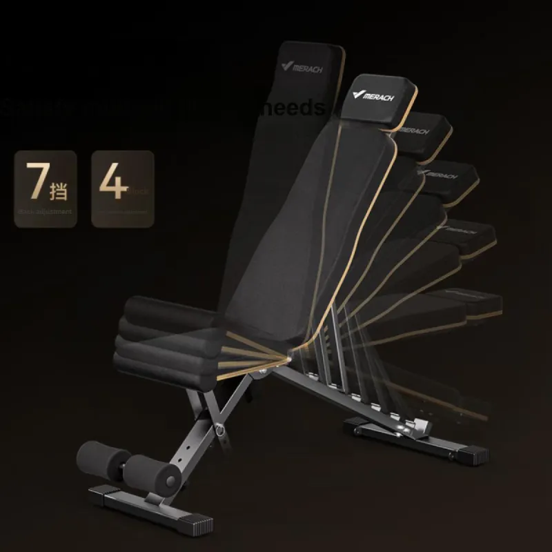 MERACH Dumbbell Bench Supine Board Comprehensive Training Equipment Black Thick Steel Pipe Home Use Unisex-4