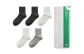 [7A Grade Antibacterial Crew]Cream White+Cream White+Light Wisteria Gray+Twilight Black+Twilight Black