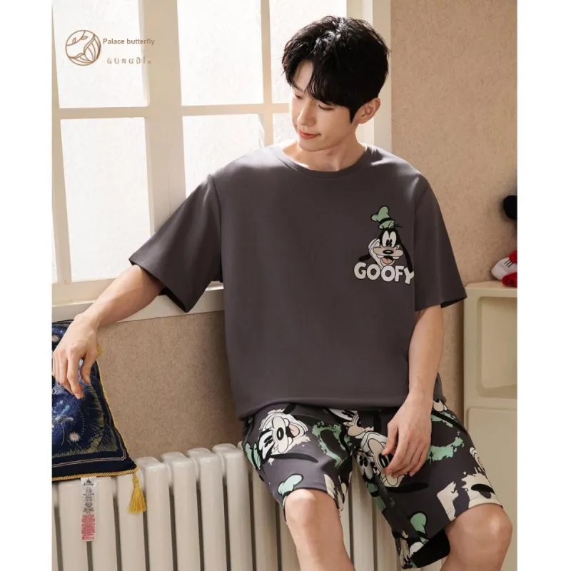 Gongdie x Disney Pajama Set Men's Gray-3