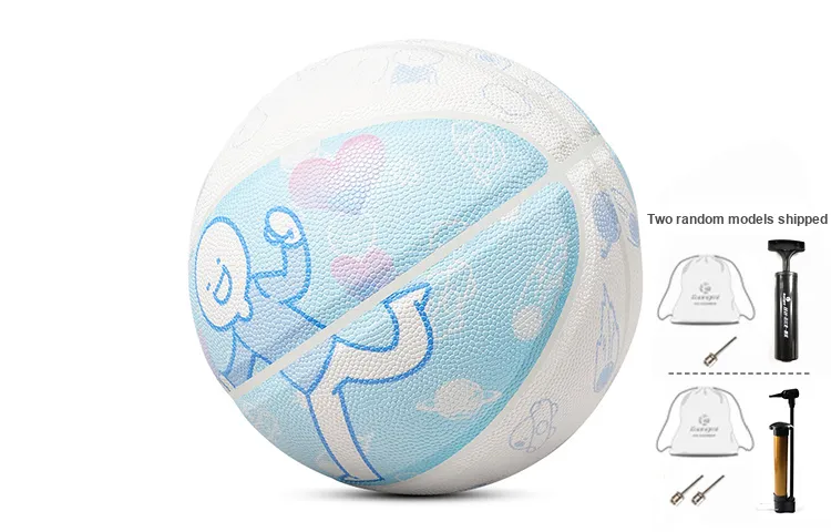Kuangmi x XIAOLANTONGXUE PU Basketball Blue White Size 7 Ball Training Unisex-2