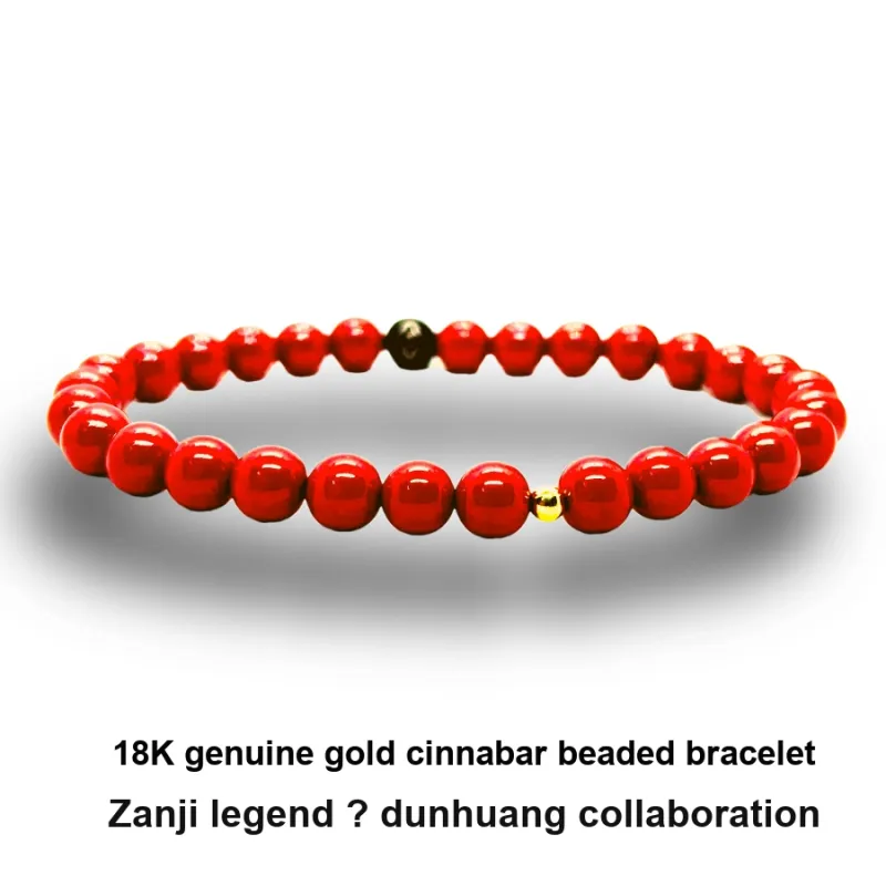 ZANJICHUANQI Cinnabar Jade Bracelets Women's-1