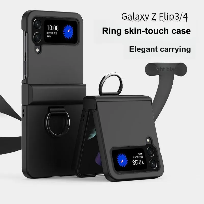 ZHUOJI PC Material Skin Feel Ring Buckle Phone Case Compatible With Samsung Z Flip 6-3