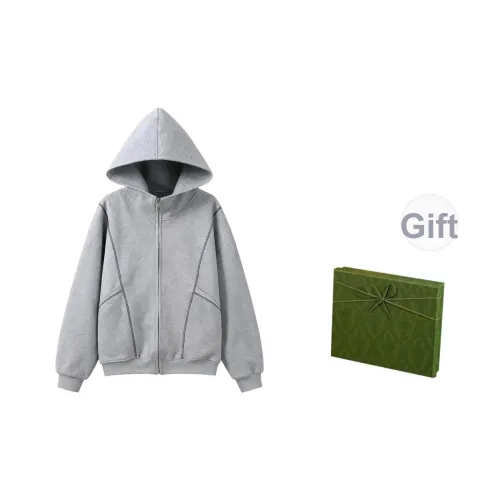 DITB Серый Цветовой блок Толстовка Пальто Женские Толстовки