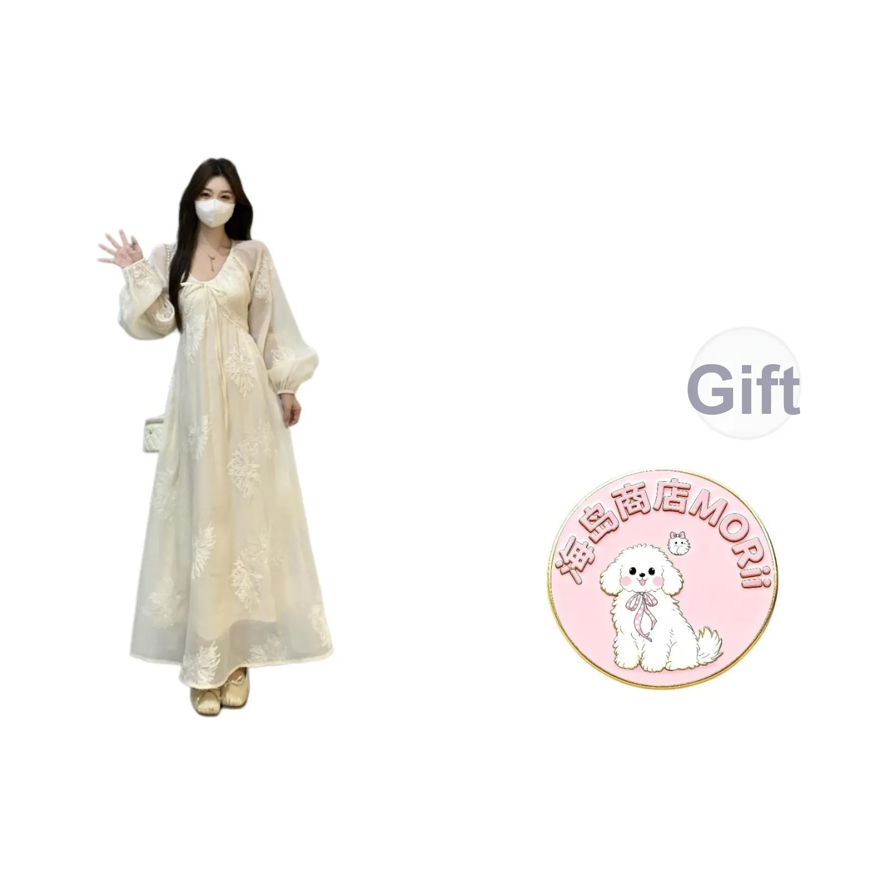 MORii Длинное платье с длинными рукавами женское