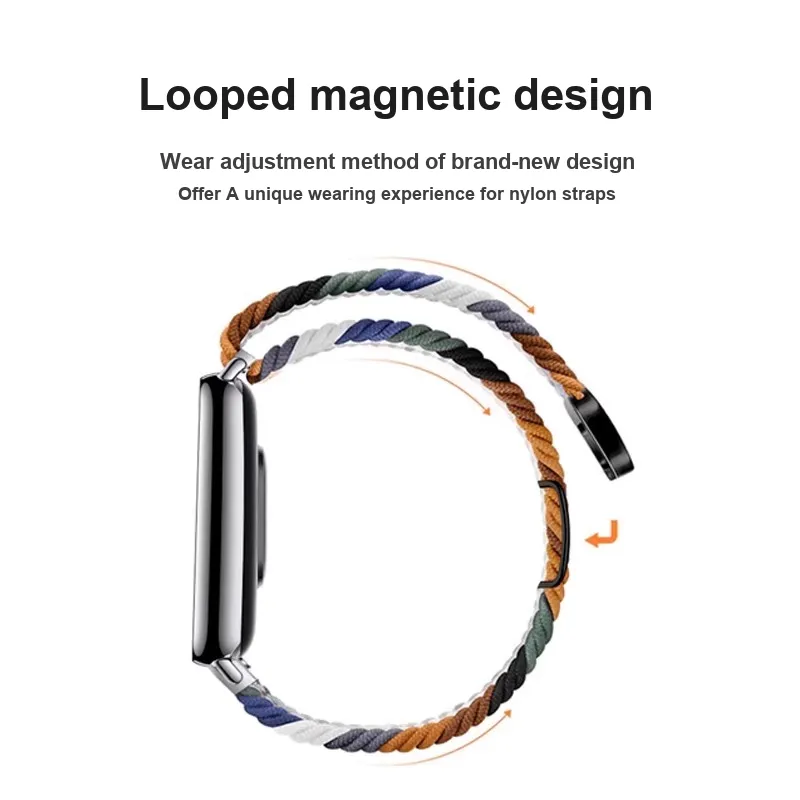 CHUANGYIDA Watch Bands Magnetic Nylon Woven Fashion Quick Release Accessories Unisex-3