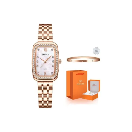 GEMAX Наручные часы Кварцевый механизм Стальной ремешок Часы Женские Жемчужная раковина Циферблат