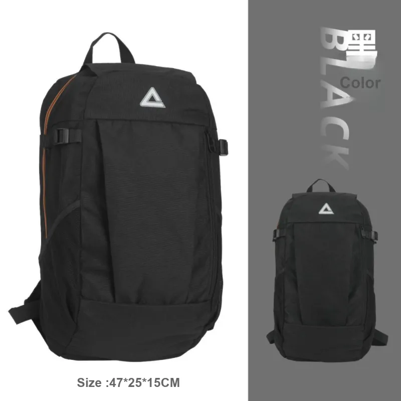 PEAK PU Backpack Medium Size Unisex Black/Blue/Beige-3