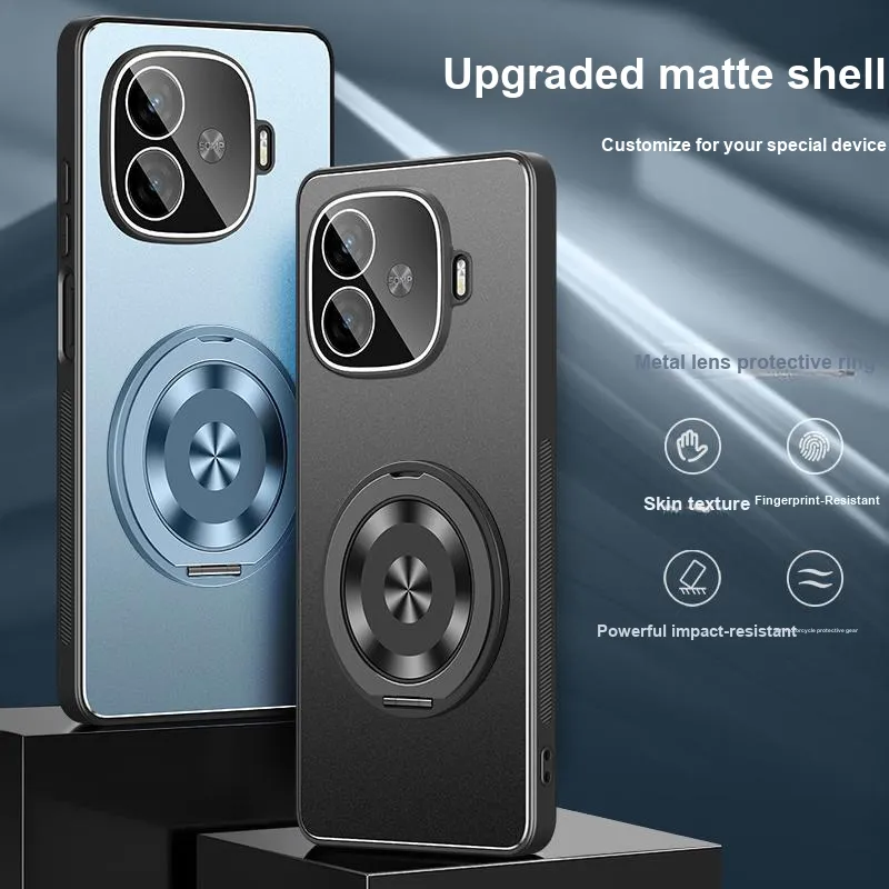 YUBEN Acrylic Material 360 Degree Rotating Stand Phone Cases Compatibility IQOO 13/12/11/Neo 10/9/8/7/6/Z9/Tubo/Pro-13