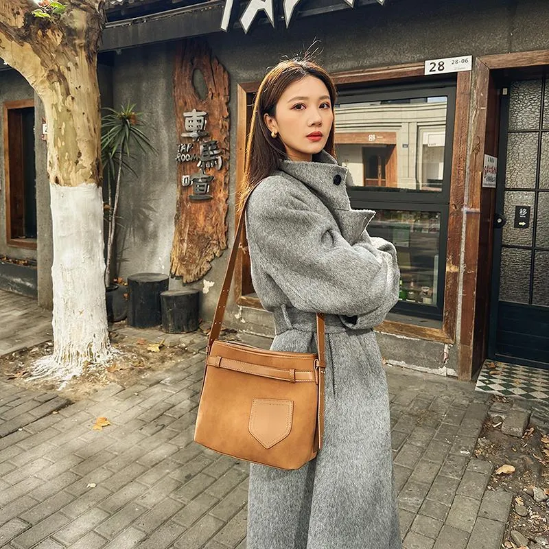 TOUTSEUL YOLO PU Shoulder Bag Women's Black/Pink/Brown-12