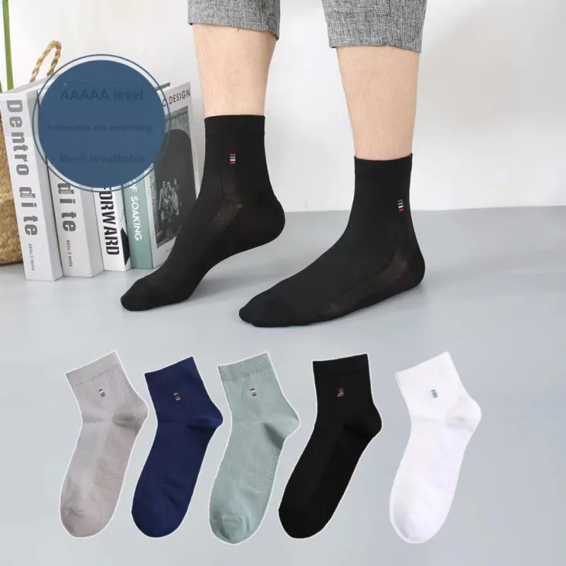 H YXIANG Mid Calf Socks Men's 5 Pack-1