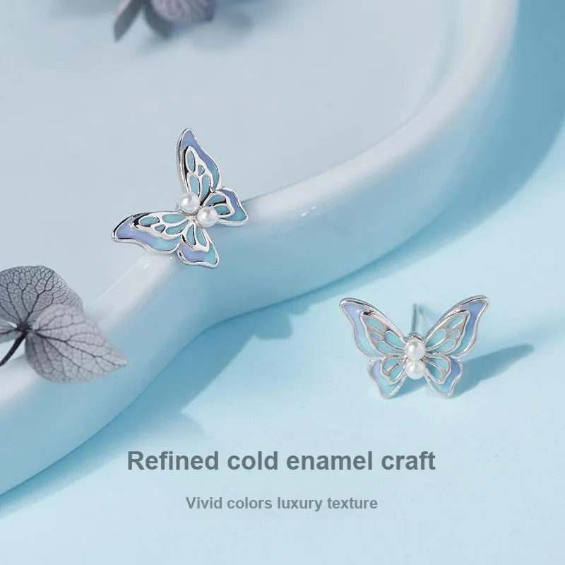 JITAIXIANG Enamel Stud Earrings Women's-4