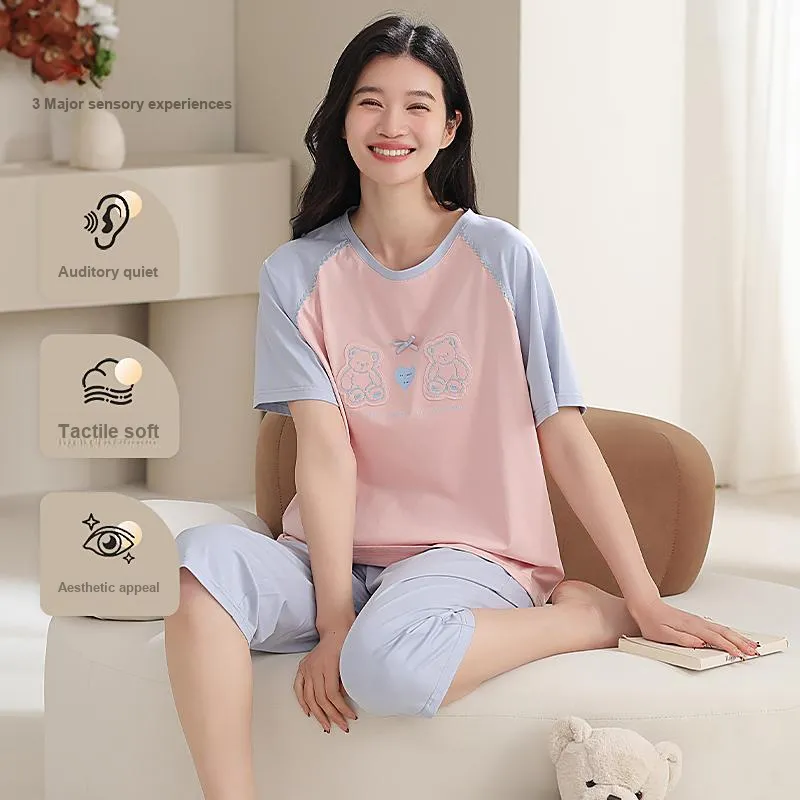 WANANNI Pajama Set Women's Blue-1