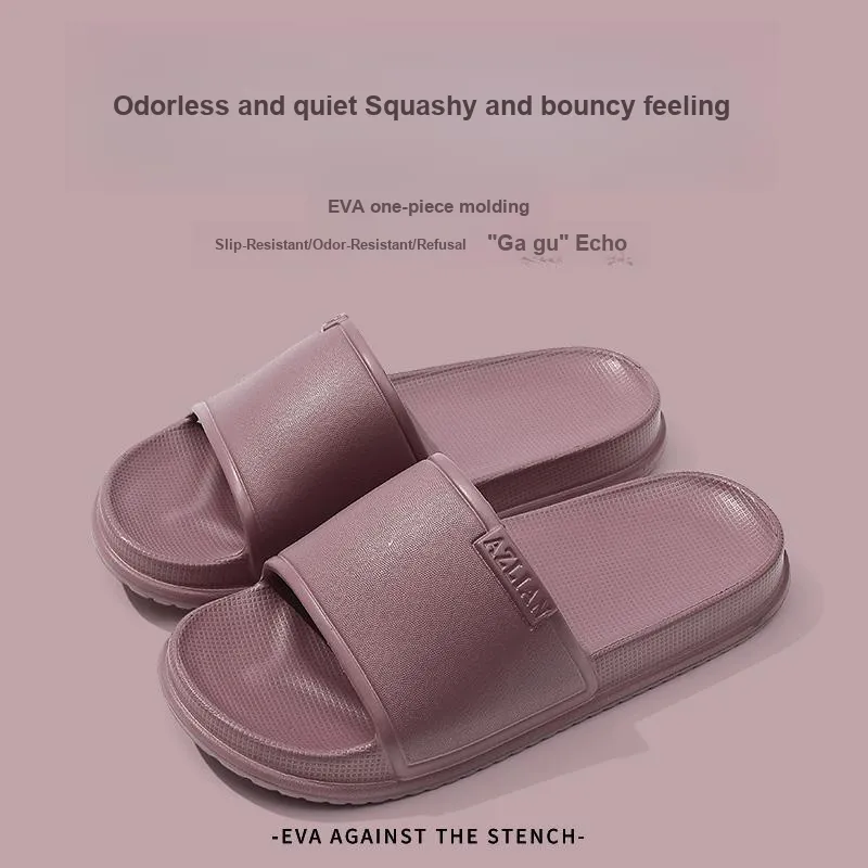 Foot Recreation Home Four Seasons All Indoor Bathroom Slip Resistant Couple Soft Sole Minimalist Style Slippers Unisex-14