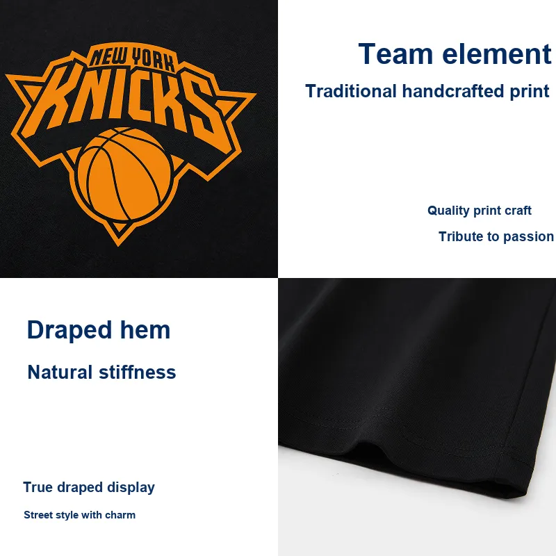 NBA New York Knicks Team Culture Collection T Shirt Unisex Black Nicks-4